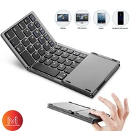 B033 Compact Folding Bluetooth 3.0 Keyboard Touchpad for Tablets, Smartphones Foldable Keyboard