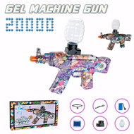 Shooting Splatter Ball Blaster High speed Electric Water Bomb Gun  AKM47, 20k+ Gel Bullet And Goggles Outdoor Toy Guns For Kids