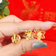Retractable gold-plated silver earrings code 585