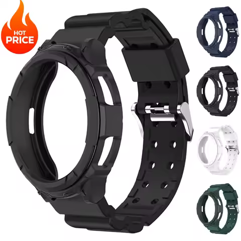 Silicone Strap+Case for Samsung Galaxy Watch 6 Classic 43mm 47mm Sport Loop Band Screen Protective C