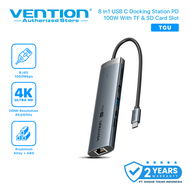 Vention Multiport Hub Type C to HDMI USB 3.0 3.2 Gen 1 TF SD PD Aux 3.5mm TRRS RJ45