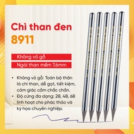 Koh-i-noor 8911 wood-free 2B pencil - 2B 4B 6B charcoal pencil for art drawing and intensive sketchi