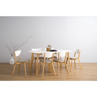 [FREE SHIPPING] Nelson Premium Dining Set I/Meja Makan 6 Kerusi/Dining Table with Chairs and Bench/1