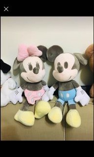 日系米妮、米奇13寸 兩隻$400全新雷標娃娃 micky minnie