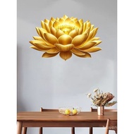 Nine-Petal Lotus Golden Lotus Sticker Entrance Door Wall Good Luck Lotus Auspicious Sticker Refriger