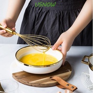 USNOW Egg Beater Sauces Cream Cooking Milk Frother Manual Golden Blender