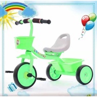 【COD4】 Tricycle for Kids Balance Bike Ride on Car with Basket 3-Wheel Pedal Baby Stroller