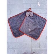 Hanging Towel Double Layer Ribbon Head Hand Towel 30 x 30 cm