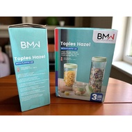 WAREHOUSE CLEARANCE 3-in-1 Glass Jar Set with Food Grade Silicone Lid Airtight for Coffee,/, Spices,