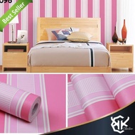 Striped Wallpaper 45cm x 10m Pink Stripes Wallpaper Sticker Wallsticker Wallpaper Sticker Wallsticke