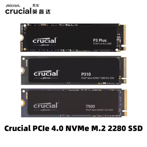 Crucial PCIe Gen4 3D NAND NVMe M.2 2280 SSD - P3 Plus 1TB Up to 5000MB/s - P310 1TB Up to 7100MB/s -