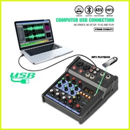 ♞Mini Mixer G4B Professional Audio Mixer4 na channel na built-in na bluetooth playback na kotse