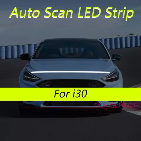 DRL Auto Scan Starting LED Strips For Hyundai i30 2006-2015 Car Hood Light Flexible Headlights Welco