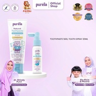 Purela Oral Care Toothpastenatural 50g | Toothspray 20ml - Children's Teeth & Mouth Care for 6 Month