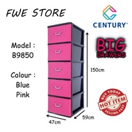 Century 5 Tier Plastic Drawer / Cloth Cabinet / Storage Cabinet B9850