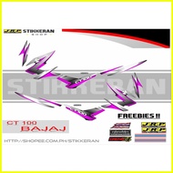 ◨ ❖ ◊☜ CT 100 BAJAJ STOCK DECALS