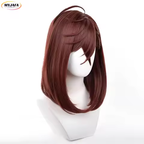 High Quality Momo Ayase Cosplay Wig 43cm Short Red Brown Wig Cosplay Anime Cosplay Wigs Heat Resista