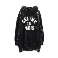 【二手】Celine CELINE亮片Logo連帽衫，純棉，男款，全新未使用