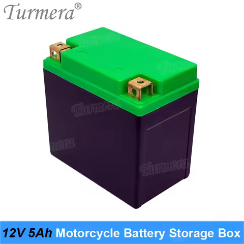 Turmera 12V 5Ah 6Ah Motorcycle Battery Storage Battery Box Can Hold 10Piece 18650 Li-ion Battery or 