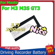 for Maxto M3 M3S GT3 Driving Recorder Li Polymer Rechargeable Pack Replacement Battery 3.7V 2000mAh
