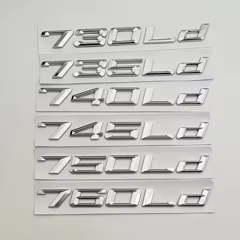 3d ABS Chrome Car Trunk Letters 730Ld 735Ld 740Ld 750Ld 760Ld Emblem Logo Nameplate Sticker For BMW 