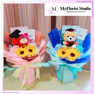 Graduation Bouquet Pink Bear Lotso Convo Bear Bouquet Soap Rose Soap Sunflower Graduation Gift