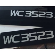 Number Plate kereta 2D (tulisan Dalam)