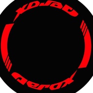 Decals Stickers for Rim/Mags Aerox 2nd design red