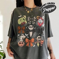 Kemeja Mimpi Buruk Vintaj Sebelum Krismas, Kemeja-T Coquette Bow Halloween Nightmare, Tshirt Hallowe