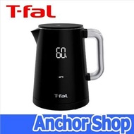 特福電熱水壺顯控1.0L KO8548JP機身照明數顯5級溫控黑色T-fal