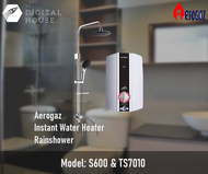 Aerogaz S600 White Instant Water Heater &amp; Classicla TS7010 Rainshower (Delivery)