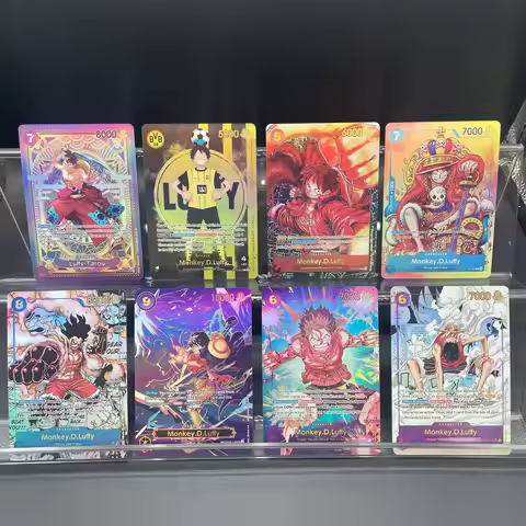 DIY OPCG Self-made English version Card Game Luffy Sabo Beckman Ace Newgate Refractive color flash F