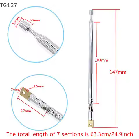 1Pc 7 Sections Car Radio Cassette Recorder Telescopic TV Antenna Radio For Car Aerial Dab Radio Rece