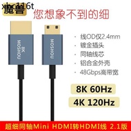 . Warcraft Ultra-Fine Coaxial Version 2.1 8K Mini Mini HDMI to HDMI HD Cable 4K 120Hz/60Hz