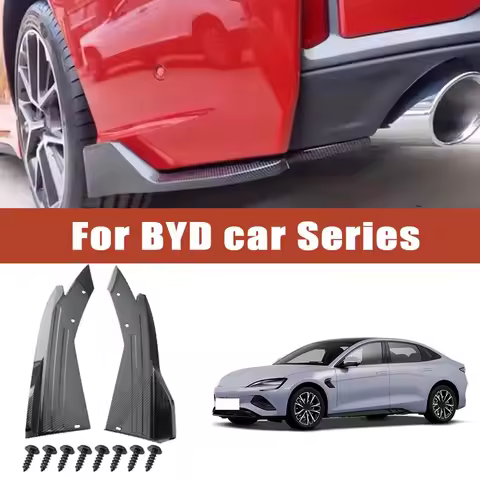 2pcs Rear Bumper Spoiler Lip Splitter Diffuser Anti-Crash Winglet Car Mod For BYD Atto 3 Dolphin Tan