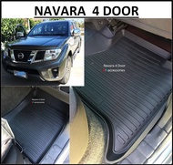 ผ้ายางปูพื้นรถยนต์ ถาดยางปูพื้น พรมปูพื้นรถ NISSAN NAVARA 4DOOR > 5ชิ้น นิสสัน นาวาร่า 4ประตู > ปี 2