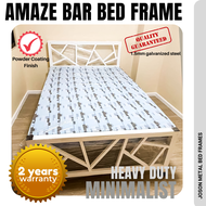 JOSON AMAZE, Premium Bed, Heavy Duty Metal Bed, Bedframe Double Size sale, Bed frame, Bed frame on Sale, metal bed frame double size, steel bed frame, white bed frame, Double bed frame, steel bed frame double size, metal bed