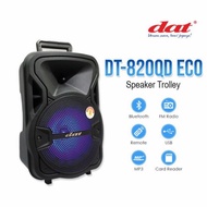 Speaker Portable 8 inch DAT DT 825 dt 820 Bluetooth Karaoke + 2 Mic Wireless