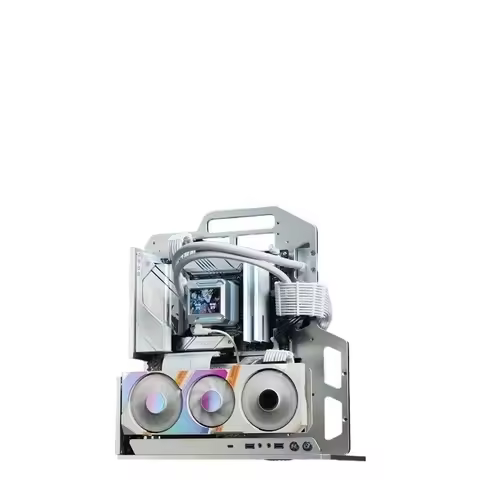 Aluminum Alloy Open Frame ATX Computer Case Water Cooling MATX ITX Desktop PC Chassis Portable Handl