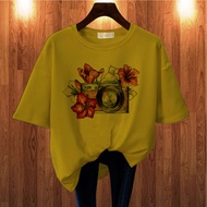 GET FASHION - BAJU KAOS WANITA DEWASA ATASAN PRINT KAMERA BLUS JUMBO T SHIRT WANITA