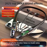 ✨Bluetooth earphone neckband Voice changer & Karaoke HIFI ENC Smart LED display Ultra-long battery