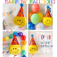 Birthday Sign Yellow Smile Balloon With Hat 4D Thai Shop