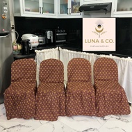LV Brown Monoblock Chair Cover