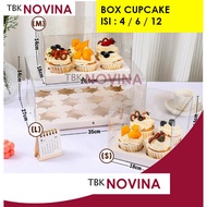 CLEAR MIKA CUPCAKE BOX / CUPCAKE 4 / CUPCAKE 6 / CUPCAKE 12