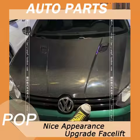 Suitable for Volkswagen Golf 6 Carbon Fiber Gti R20 Mk6 Modified Perforated Hood Surround