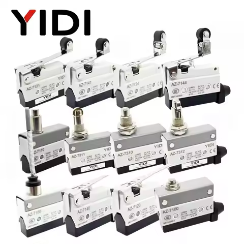 10A 250V AZ Waterproof Microswitch Travel Micro Limit Switch Small Horizontal Roller Lever AZ-7312 A