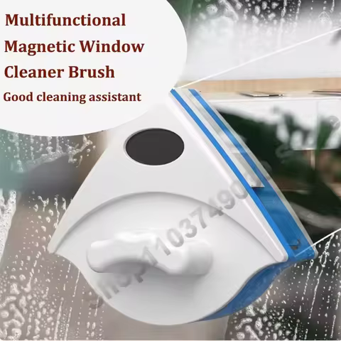Magnetic Window Cleaner Brush Double Sided Magnetic Glass Cleaner for Household and High-Rise Window
