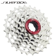 SILVEROCK External 7 Speed Cog Cassette with Shim 11T 13T 15T 18T 21T 24T 28T for Bro mpton 3Sixty Pikes Folding Bike Chrome Sprocket Chainwheel