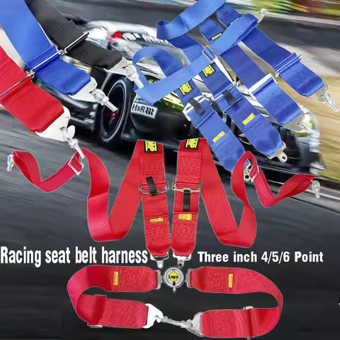 Car Seat Belt 6 Point 3Inch Racing Harness High Grade 5 Point Strap Polyester Belts 4 Point Seat Bel