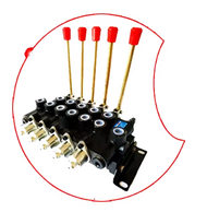 Van thủy lực 2 chiều gạt tay - van 3 điều khiển 3 xy lanh xe nâng van 4 tay 5 tay van phân phối cần